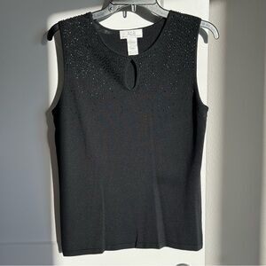 AGB Byer California Black Silk Blend Sleeveless Top L